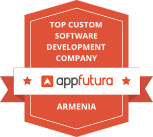 Top custom software development company badge from appfutura